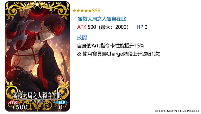 图（08）全新概念礼装「★5（SSR）独撑大局之人独自在此」