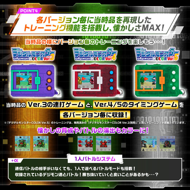 数码宝贝 25 周年经典复刻！ 万代『怪兽对打机COLOR Ver.3/ Ver.4/ Ver.5』怀旧升级再回归！