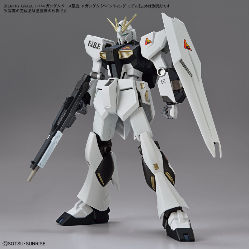 钢弹基地最新限定商品『ENTRY GRADE 1/144 ν钢弹[Painting Model]』如画布般的灰白成形色！