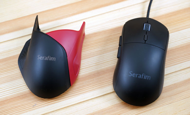 Serafim M1 变形鼠标的变形设计可以直接把外壳卸下，内部则为商务鼠标的外型形态。