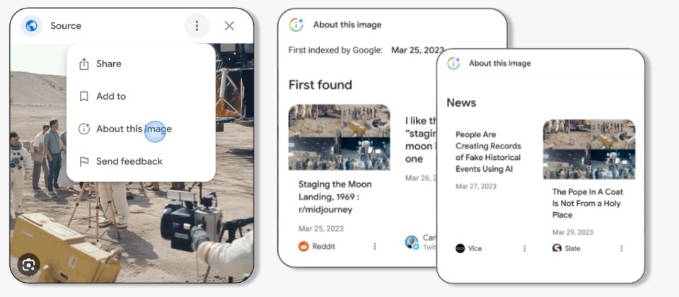 Google 以About this image 来协助用户识别图像真伪