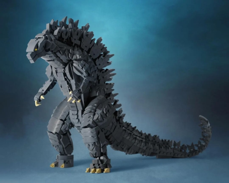 Jayfa 乐高 MOC 作品「哥吉拉 （传奇影业版） 」砖拼模型 足以撼动对乐高可能性认知的极致造型！
