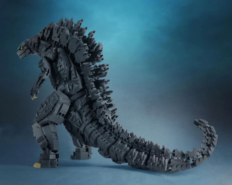 Jayfa 乐高 MOC 作品「哥吉拉 （传奇影业版） 」砖拼模型 足以撼动对乐高可能性认知的极致造型！