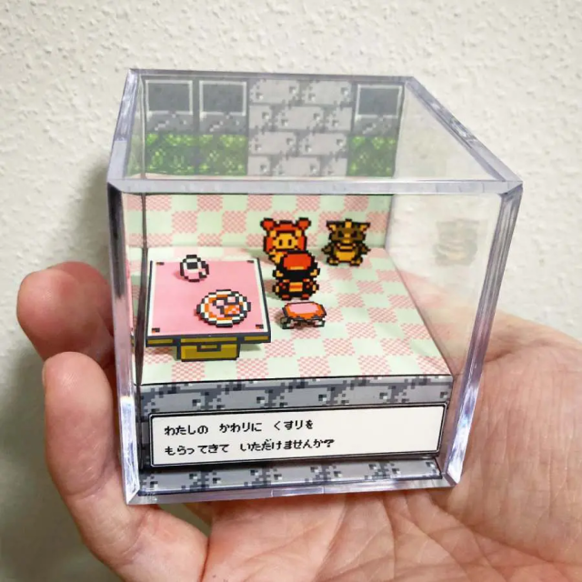 怀旧超有才！ 推主制作《宝可梦》点阵游戏立体场景创作博得网友赞赏