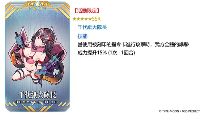图（04）活动奖励指令纹章「★5（SSR）千代纸大队长」
