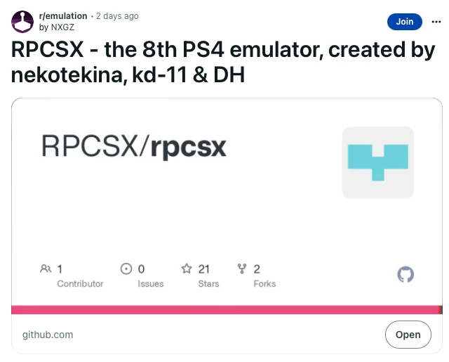 地上最强模拟器开发王团，RPCS3 团队宣布开发PS4模拟器