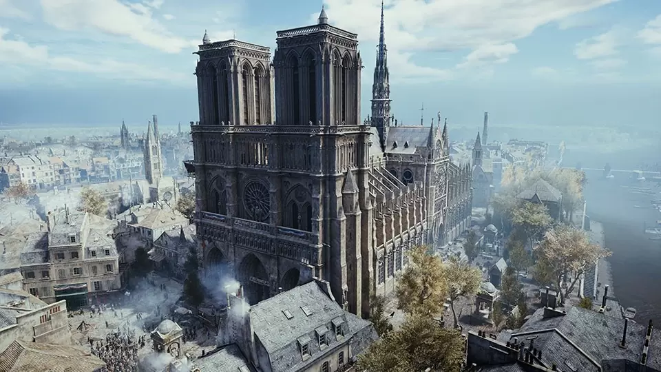 Ubisoft 高度还原巴黎圣母院美景，4K呈现虚拟与现实交错《刺客教条：大革命》
