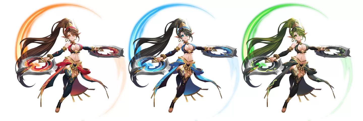 《魔灵召唤：克罗尼柯战记》全新5星魔灵 魅力爆表的环刃舞女与旋刀武姬 火热登场！