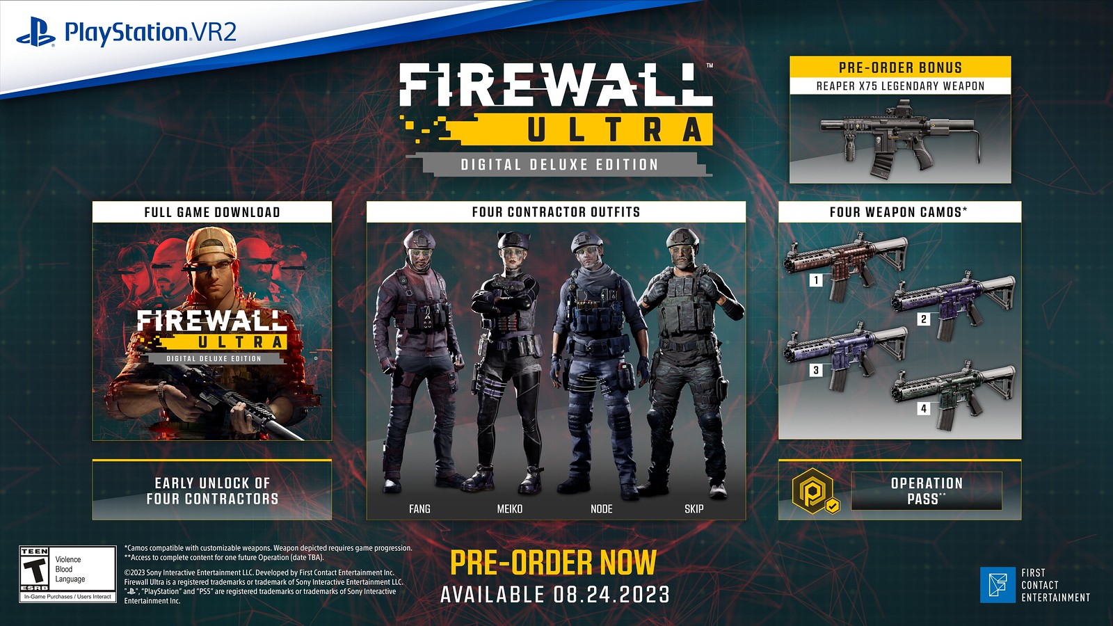 PSVR2 作品《FIREWALL ULTRA》正式确定于 8 月 24 日发售，即日起开放预购！