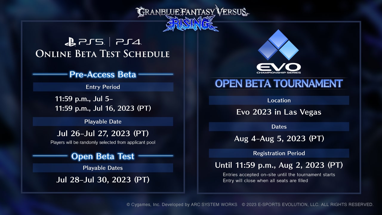 EVO-schedule