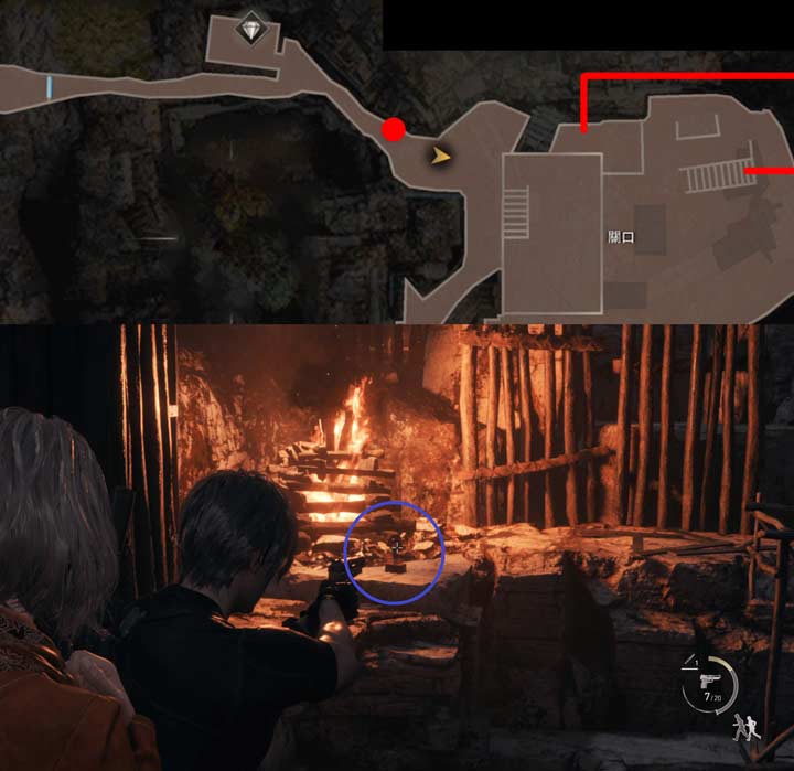 BIOHAZARD RE 4 无限火箭炮 城主人偶位置