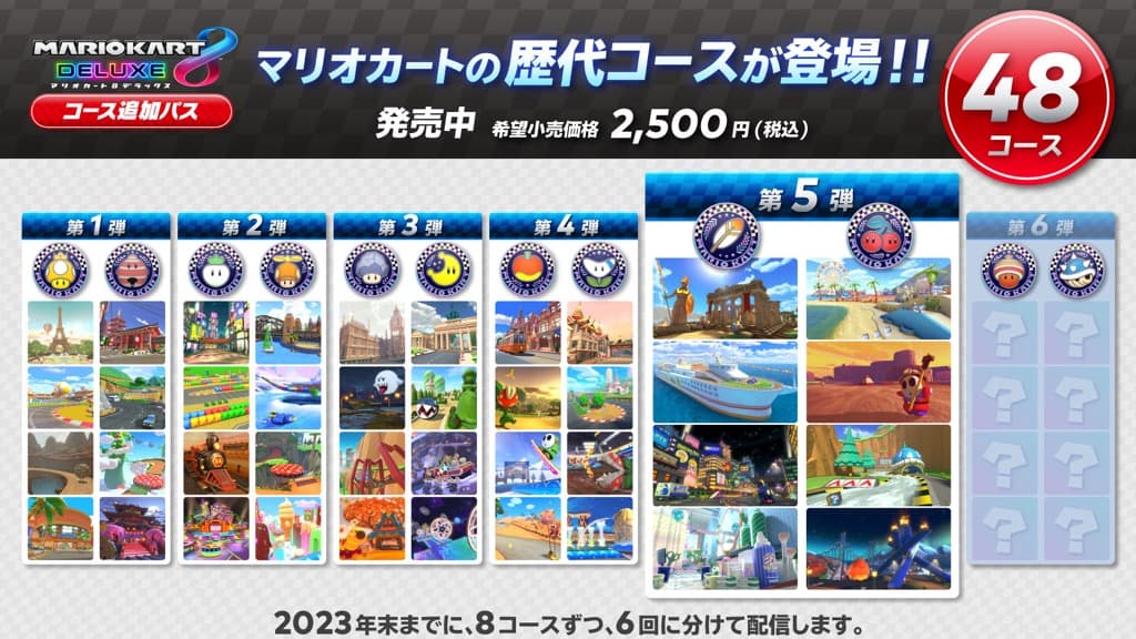 《马利奥赛车8豪华版》第5张追加通行证 将于7月12日新增8条赛道