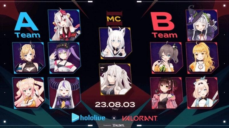 hololive 新游戏品牌HLZNTL曝光，与 Riot Games 合作举办《特战英豪》宣传赛