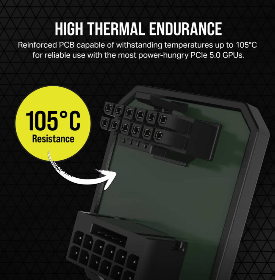 CORSAIR 推出 12VHPWR GPU POWER BRIDGE 180 度转接头