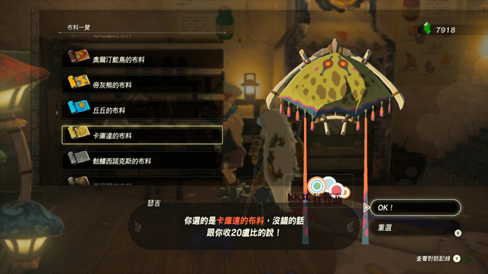 薩爾達傳說王國之淚螢光/夜光效果布料攻略-03