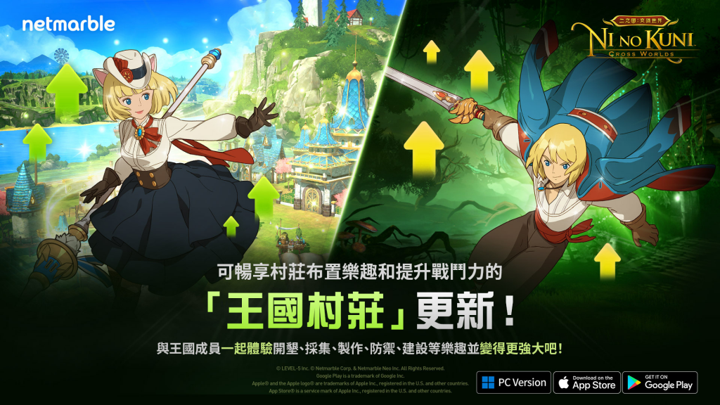 《二之国：交错世界》迎来最新更新 「王国村庄」内容登场