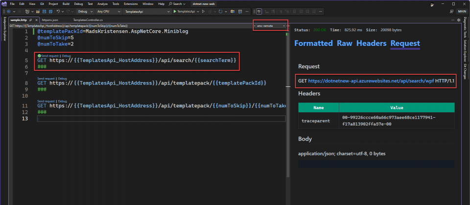 Visual Studio 2022将更新HTTP文件编辑器，并支持安全机密处理