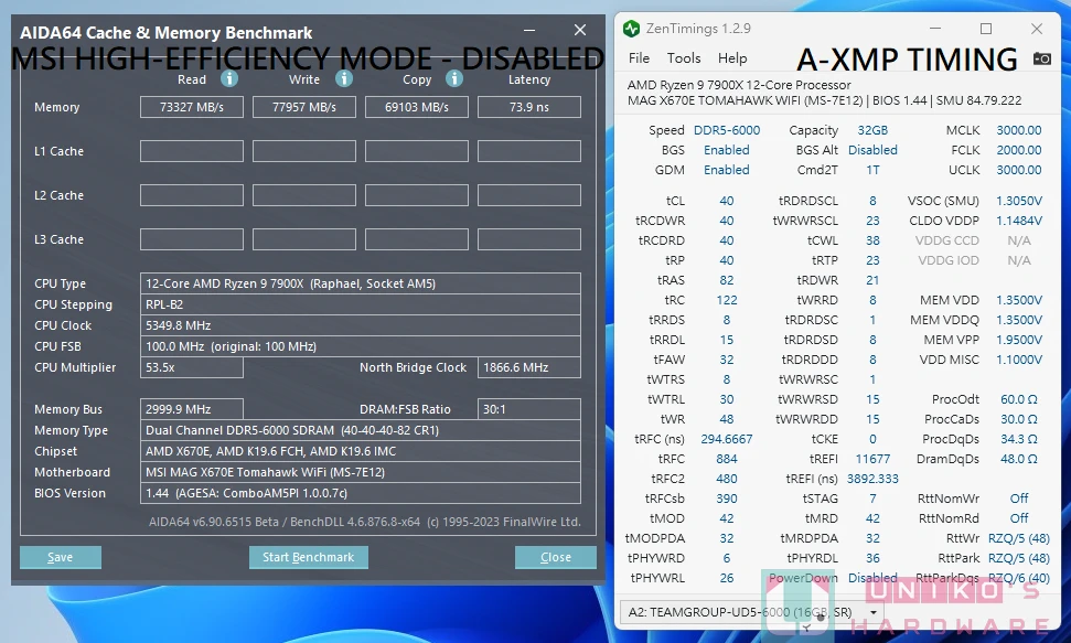 微星 AM5 HIGH-EFFICIENCY MODE 内存高效率模式 feat.MSI MAG X670E TOMAHAWK WIFI AGESA 1007C