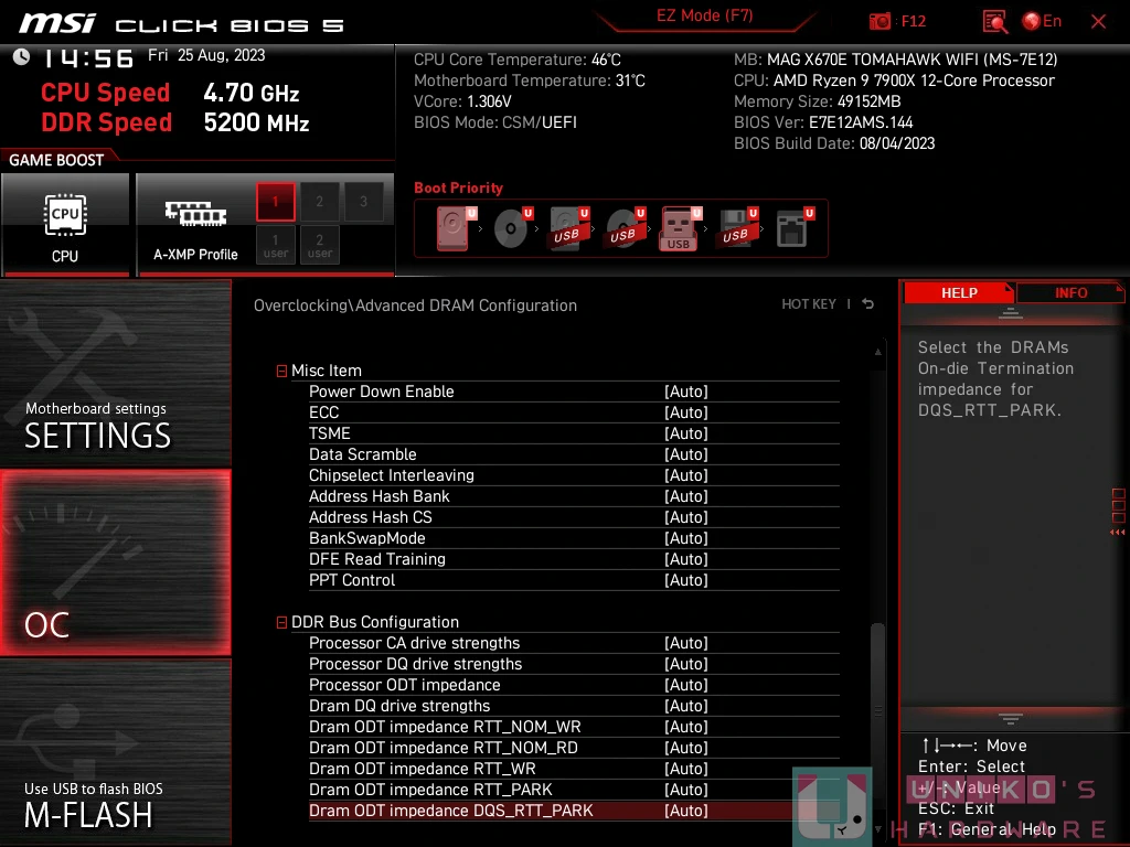 微星 AM5 HIGH-EFFICIENCY MODE 内存高效率模式 feat.MSI MAG X670E TOMAHAWK WIFI AGESA 1007C