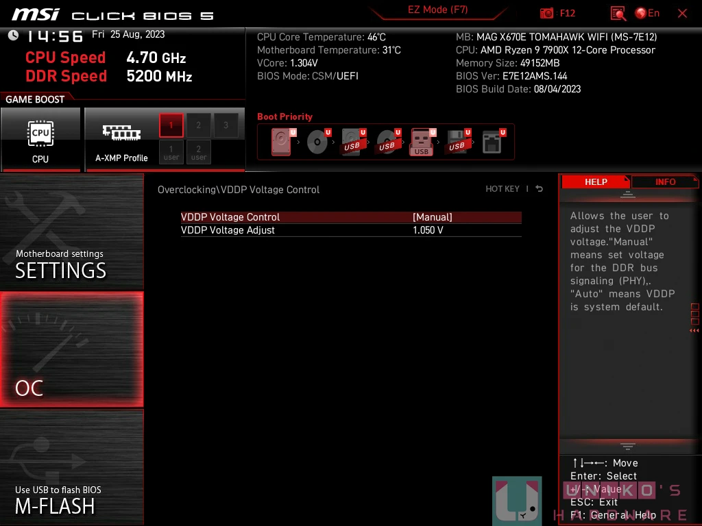 微星 AM5 HIGH-EFFICIENCY MODE 内存高效率模式 feat.MSI MAG X670E TOMAHAWK WIFI AGESA 1007C
