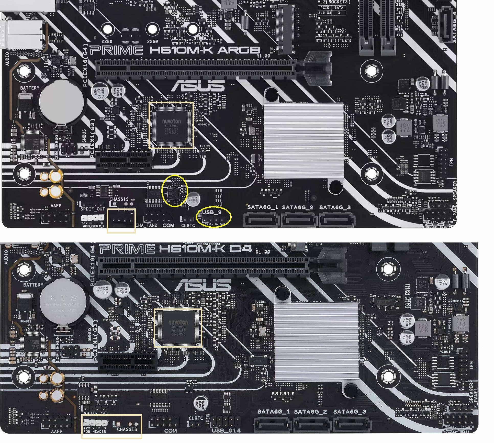 ASUS H610M-K ARGB 主板新的ARGB 3-PIN从何而来？