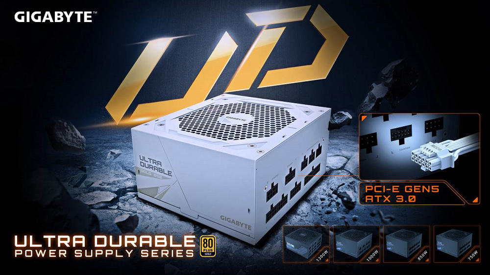 技嘉发表UD850GM PCIE 5.0白色版与UD750GM PCIE 5.0电源供应器