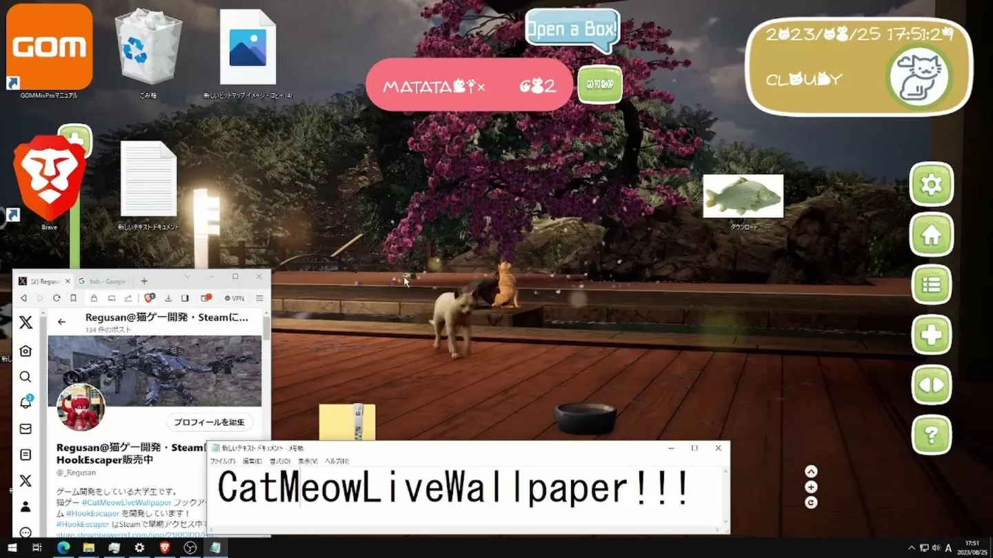 动态桌面软件《Cat's Meow Live Wallpaper》发表，把枯燥乏味的桌面变成猫咪乐园