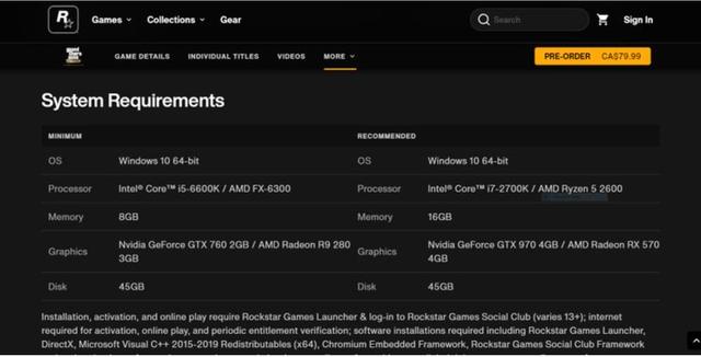 gta三部曲配置要求(gta三部曲最终版最低配置要求)