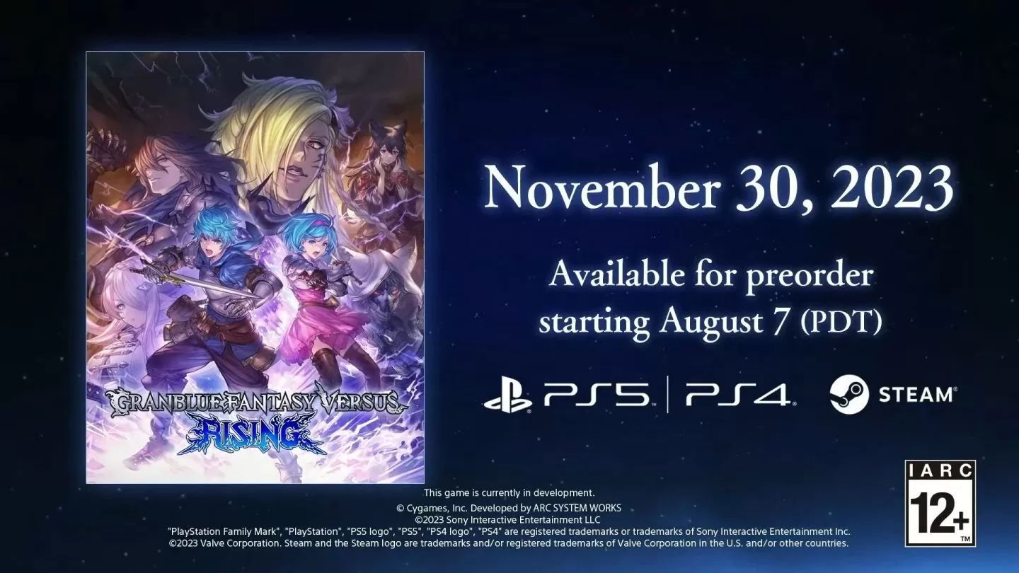 《碧蓝幻想Versus Rising》11/30 正式上市！ 同步推出部分内容免费版让玩家尽情畅玩