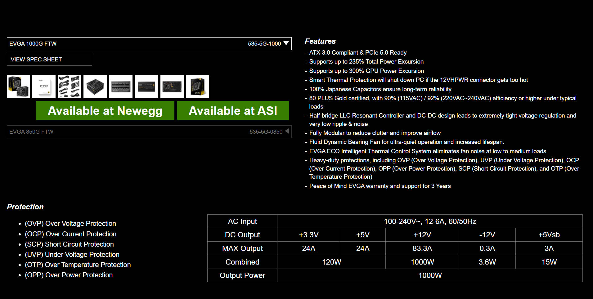 EVGA 推出 SUPERNOVA FTW ATX 3.0 电源供应器