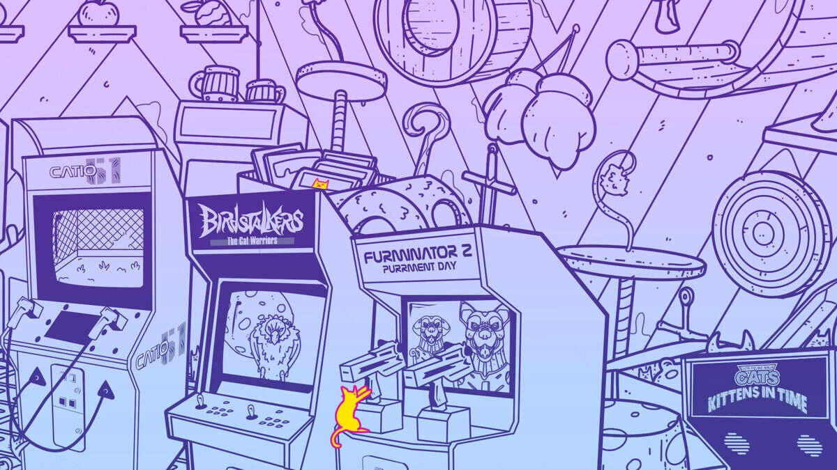 免费休闲新作《An Arcade Full of Cats》发表，找猫咪的同时回顾街机发展历史
