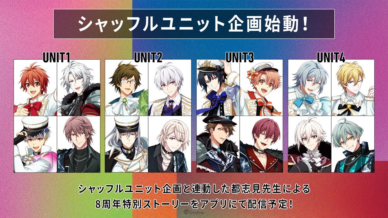 由BANDAI NAMCO Online营运的女性向偶像音乐手游《IDOLiSH7-偶像星愿-》，为庆祝在今日8月20日迎来日版8周年，官方不仅释出回顾历年主题活动的回忆动画，也将在游戏内实施一系列活动。