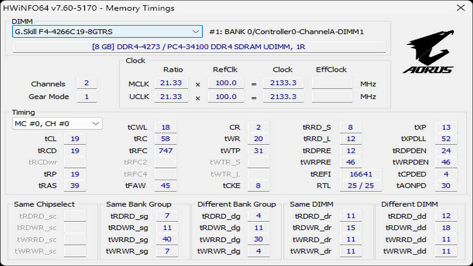 技嘉的内存时序读取软件 HWINFO MEMORY TIMINGS 面世