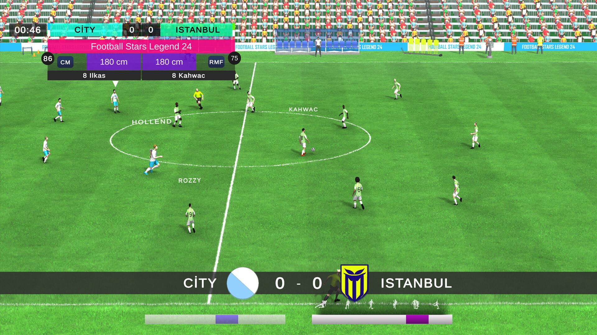 足球模拟游戏《Football Stars Legend 24》Steam上线