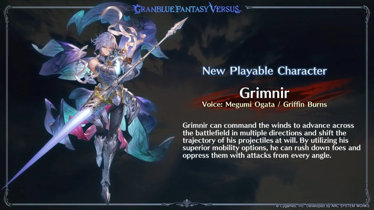 《碧蓝幻想Versus Rising》新角色《格里姆尼尔》发表，共计初期 28 名角色参战