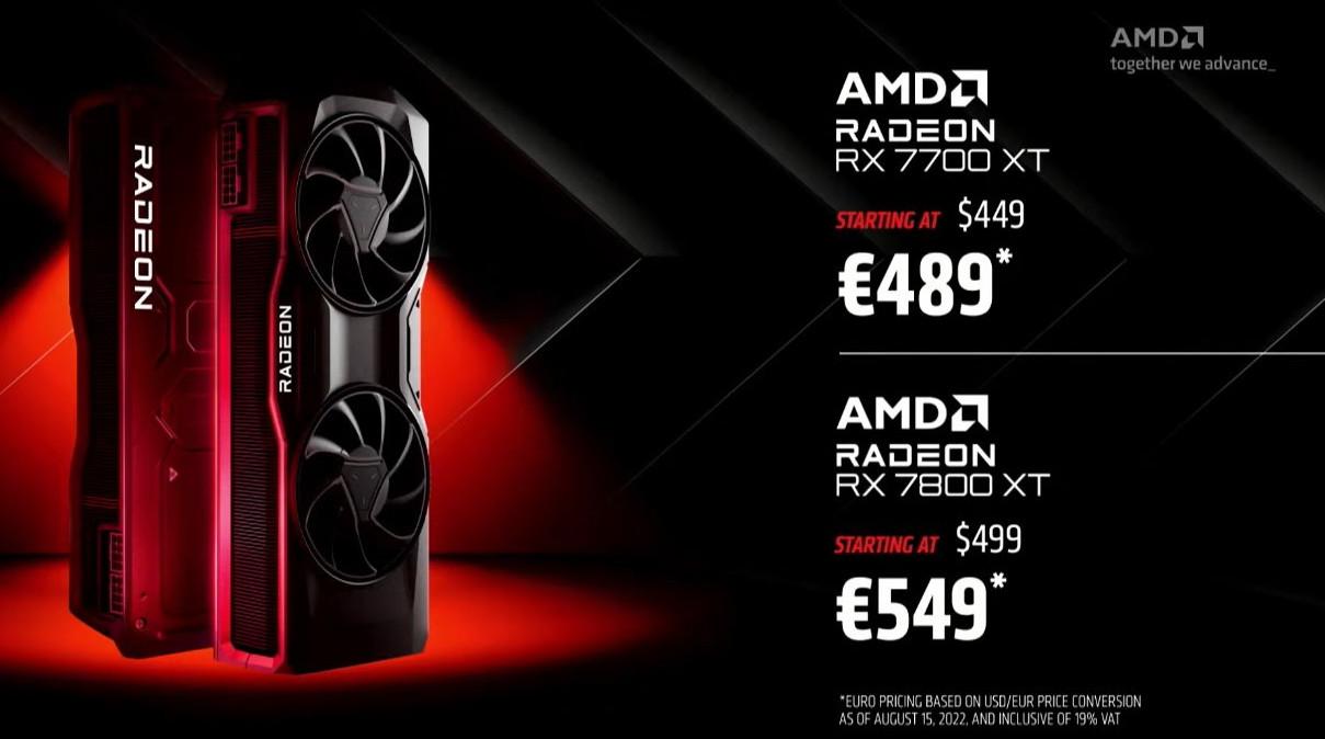 AMD 平卡RX 7800 XT和RX 7700 XT公布 9月6日开售