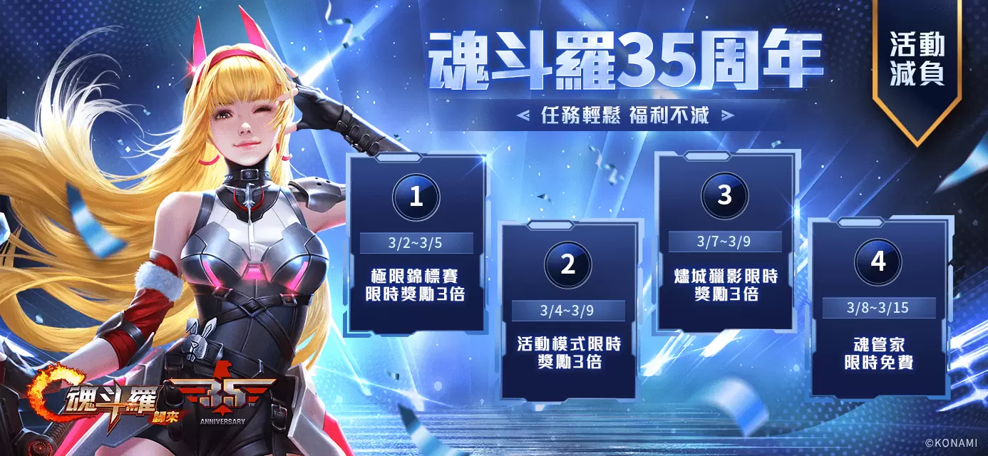 《魂斗罗：归来》改版全新SS英雄「森灵幻梦」宁芙现身、共庆《魂斗罗》35周年 丰富奖励与活动登场