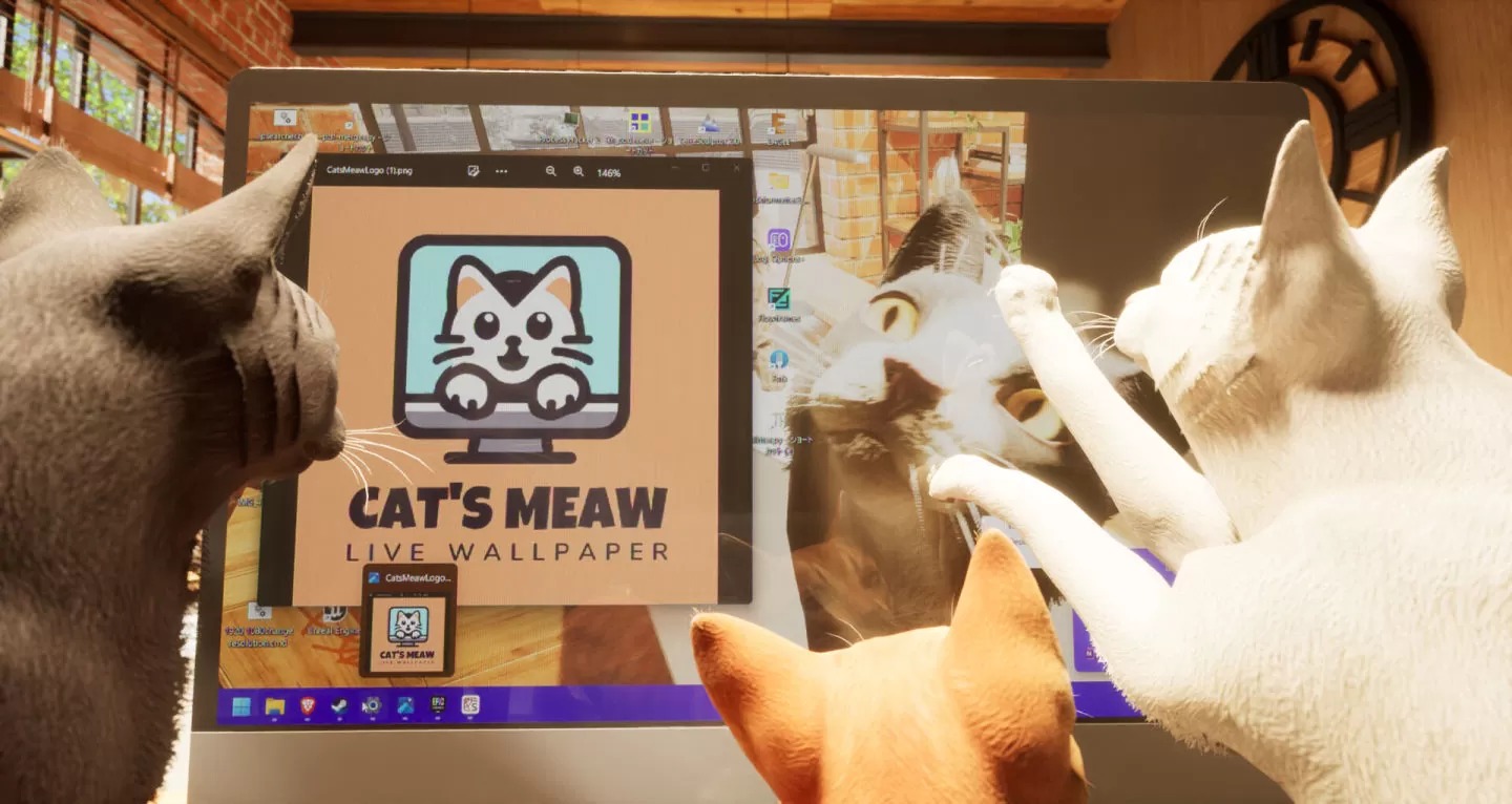 动态桌面软件《Cat's Meow Live Wallpaper》发表，把枯燥乏味的桌面变成猫咪乐园