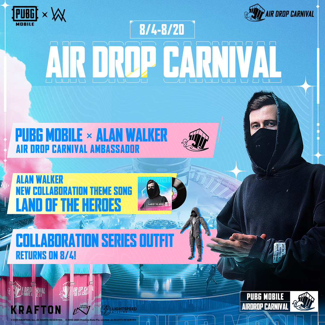 《PUBG MOBILE》 × Alan Walker ——奖励丰富的空降嘉年华今日正式启动！