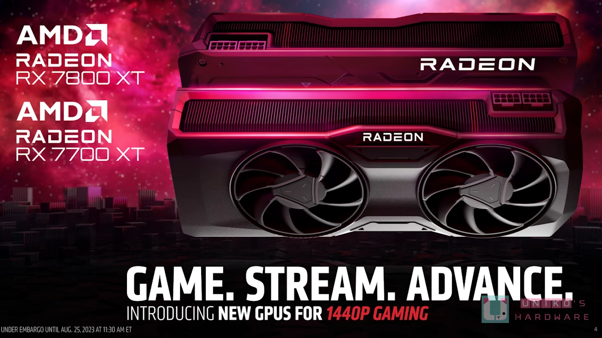 Navi 32 显示卡登场！ AMD Radeon RX 7800 XT、RX 7700 XT 规格解禁