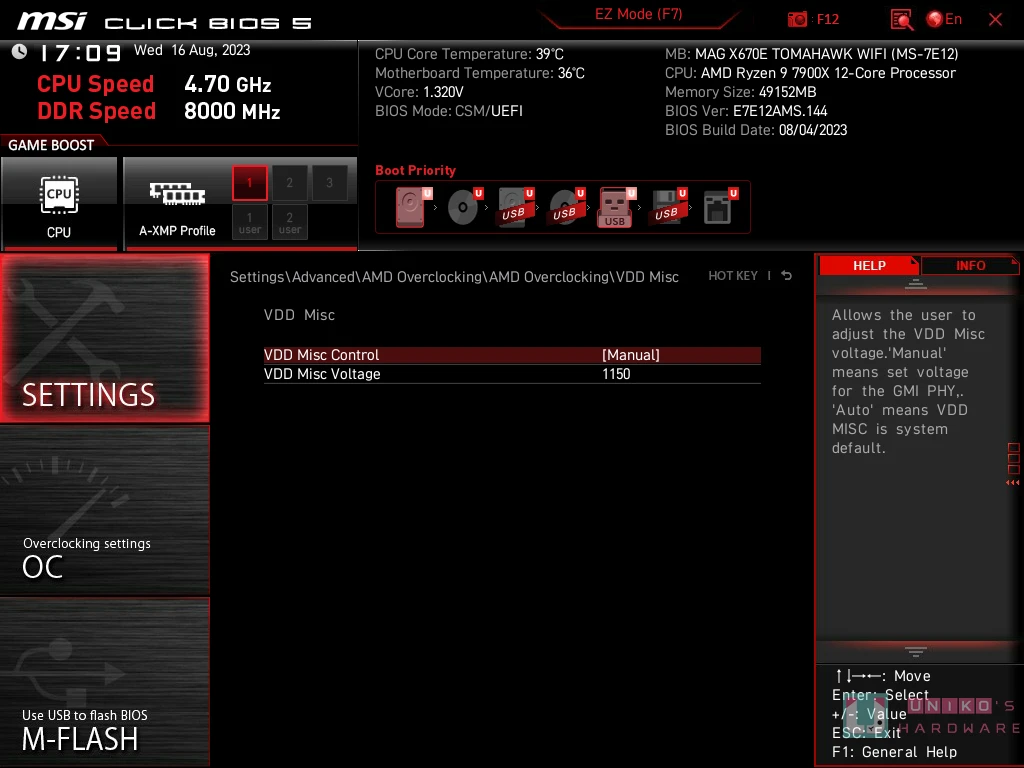 AGESA 1007C 挑战 AMD DDR5 8000 MHz 测试 feat.MSI MAG X670E TOMAHAWK WIFI
