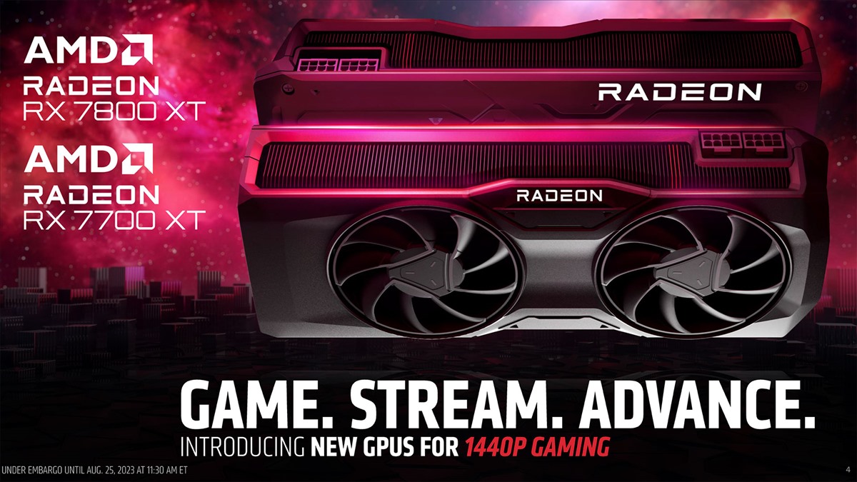 AMD在Gamescom 2023发布RX 7700 XT和RX 7800 XT，定位2K游戏！