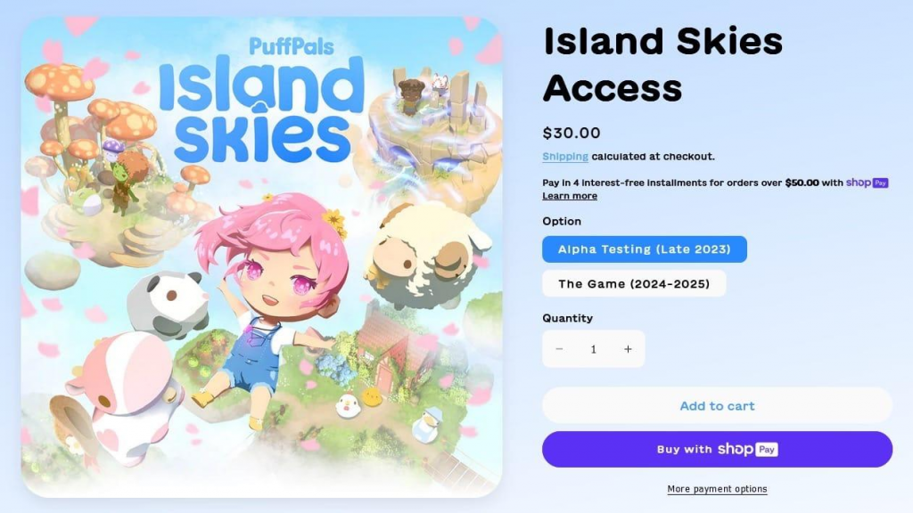 种田养成游戏《PuffPals：Island Skies》将开启测试