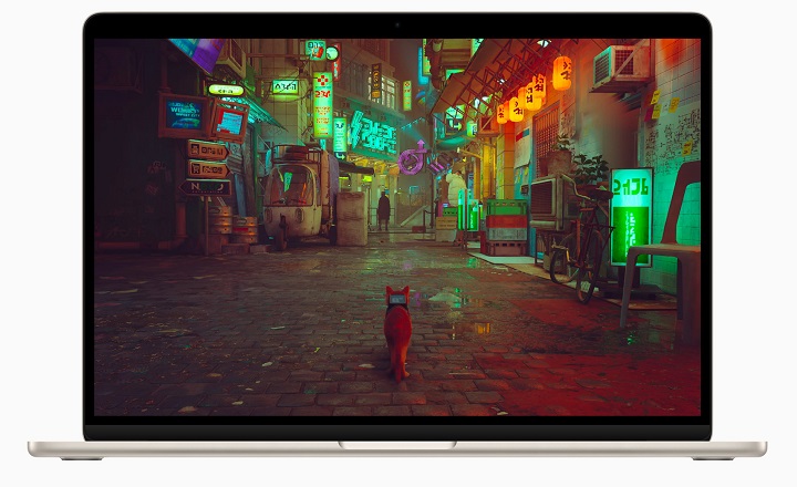 Apple 将在 macOS Sonoma 中新增「游戏模式」，未来在 MacBook 上可玩的游戏也会更多元，想在 15 寸 MacBook Air 上玩游戏将更有弹性。