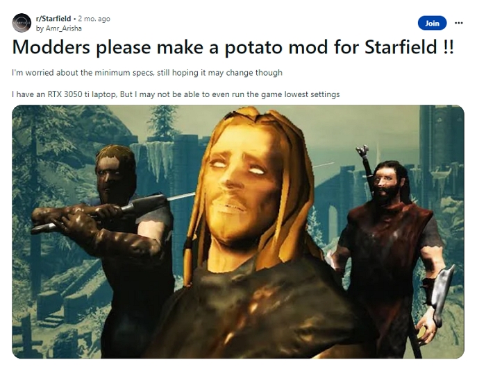 想玩《星空》（Starfiefd）但没有SSD、硬件太旧？ 这个「Potato Mode」模组让你用老爸的电脑都能玩