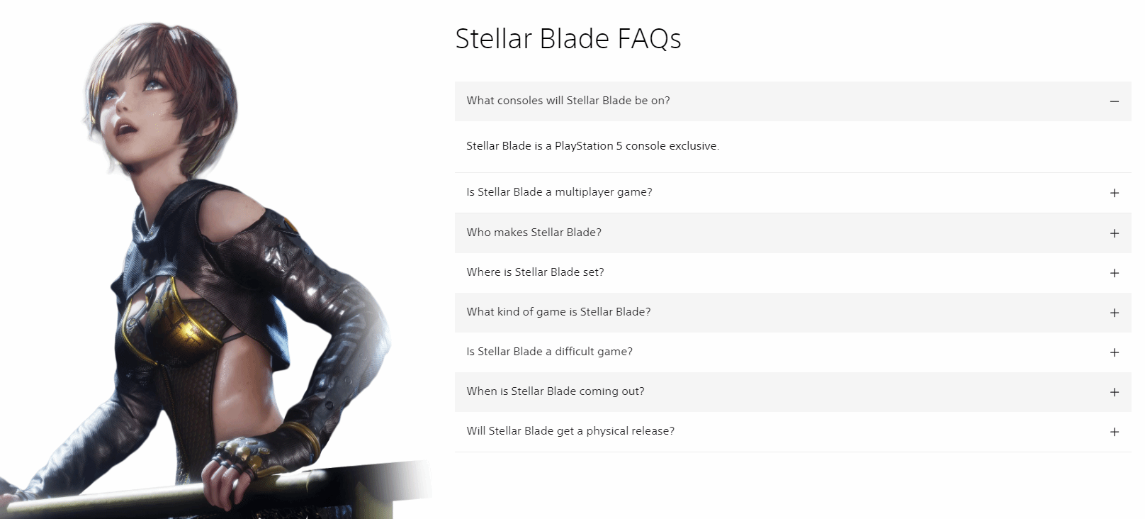 PS5独占游戏《星刃 Stellar Blade》 有实体版发售