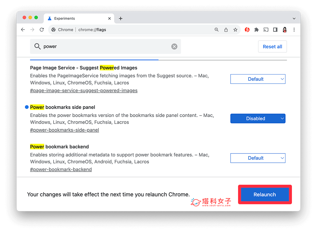 谷歌 Chrome 所有书签关闭：relaunch