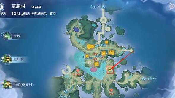 梦幻新诛仙草庙村探灵全攻略(梦幻新诛仙草庙村探灵详细位置)  第12张