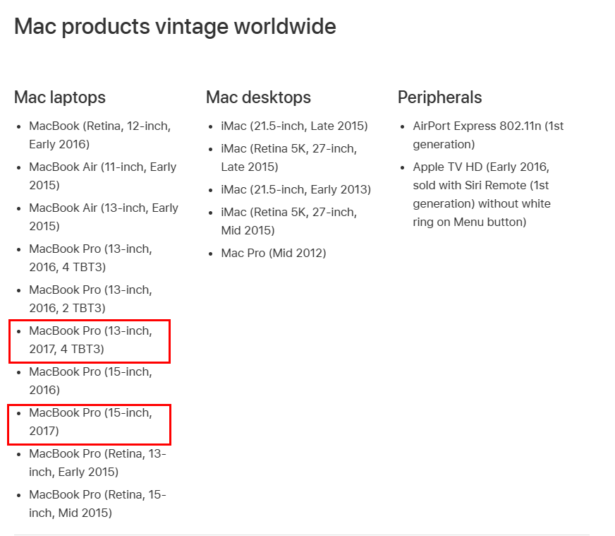 Touch Bar 版本的 2017 年 MacBook Pro ，现也已被列为过时产品 - 电脑王阿达