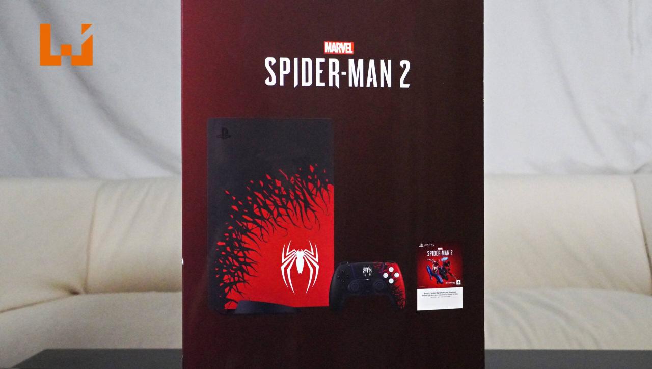 PS5主题《Marvel’s Spider-Man 2》限量版同捆組开箱！红黑配色和蜘蛛侠Logo太帅了！